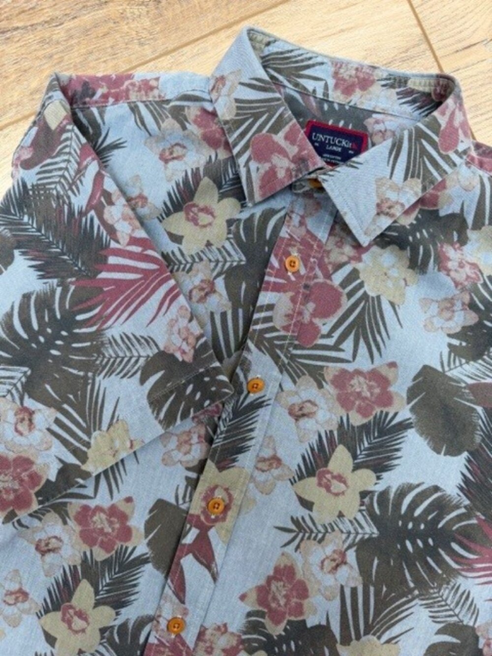 UNTUCKit Men's 100% Cotton Short-Sleeve Shirt Size L